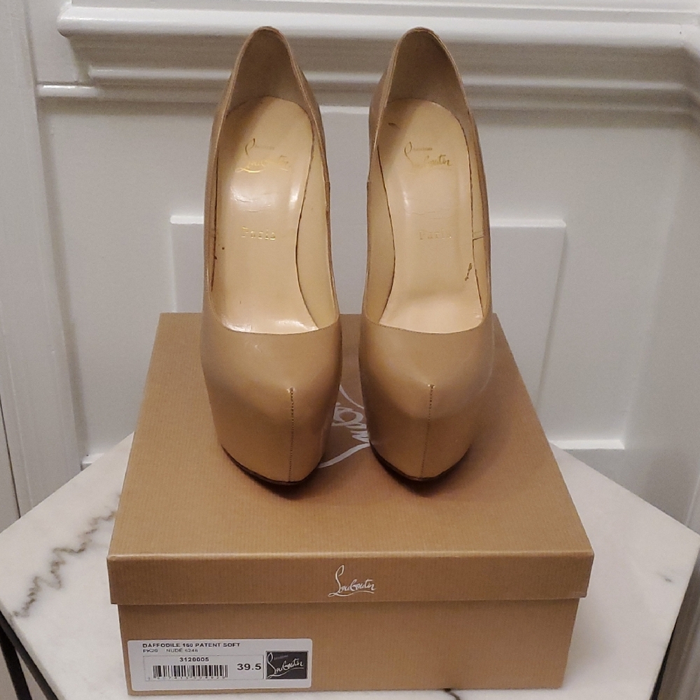 Christian Louboutin Nude Patent Leather Heels